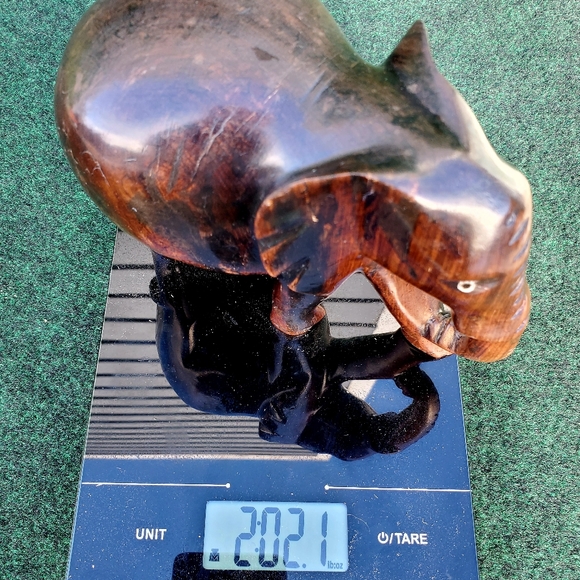 Handcrafted Elephant Wood Decorative Artisan 6"x6" Heavy 2lbs - Picture 8 of 14